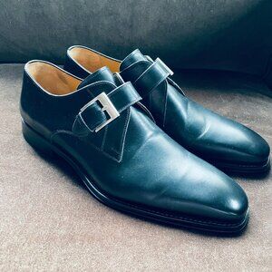 NEW Magnanni Marco Single Monk Strap Loafer- 18398 - Black Leather -12 M (N98)